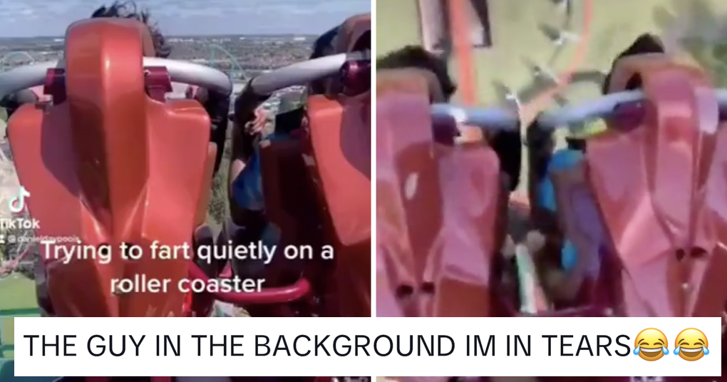 The fart at the top of this roller coaster was already funny but