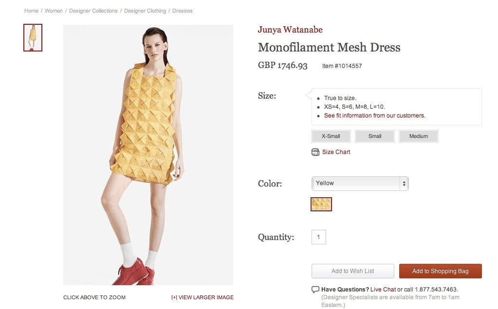 Junya watanabe discount monofilament dress