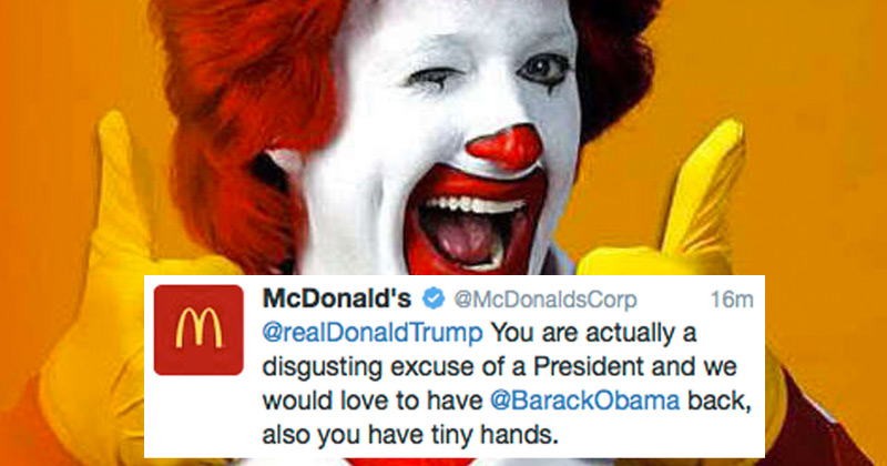 McDonald's Briefly Insults Donald Trump (and His Tiny Hands) - The Poke