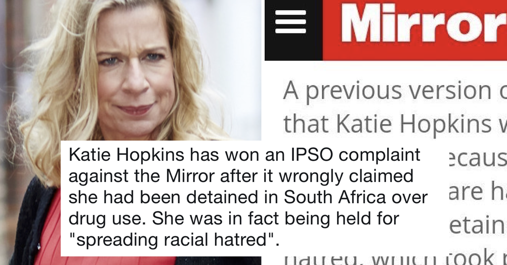 The Mirror Apologises To Katie Hopkins And It's An All-time Classic ...