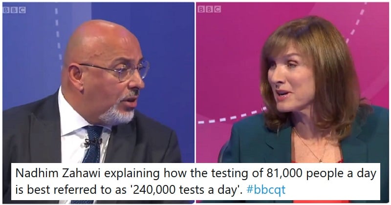 Fiona Bruce Demolished This Tory MP's Inflated Testing Figures - The ...