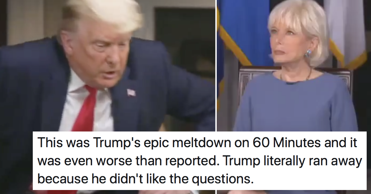 Donald Trump's Epic 60 Minutes Meltdown Was A Belter - 9 Brutal ...