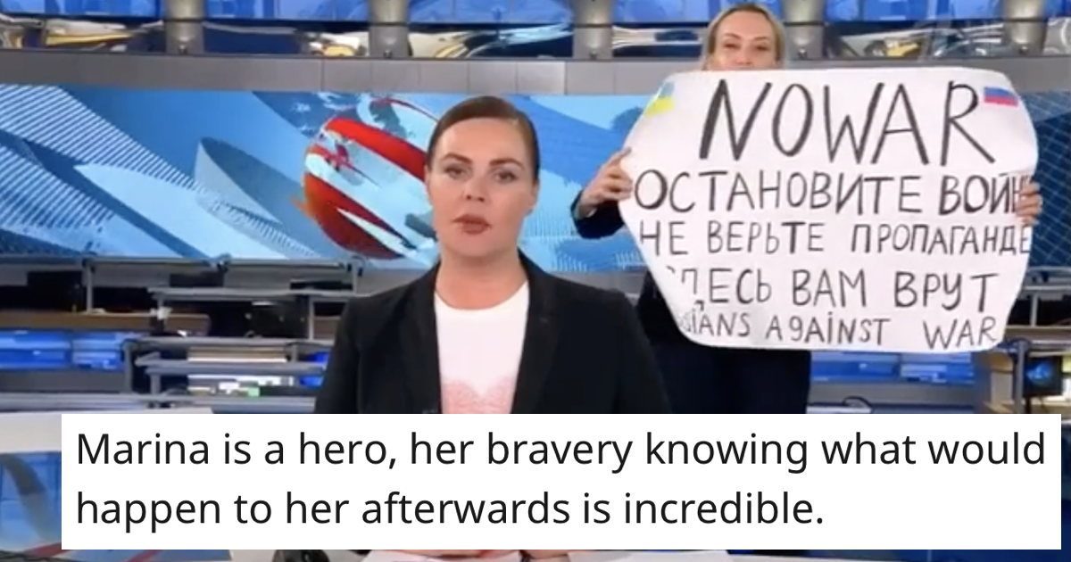 The Courage Of This Russian TV Journalist Protesting Over Ukraine Is ...