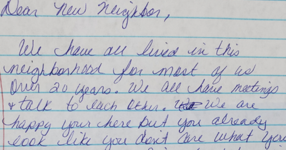 This outrageously irritating letter to a new neighbour got just the ...