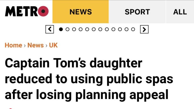 The Captain Tom spa went viral after the family lost their planning ...