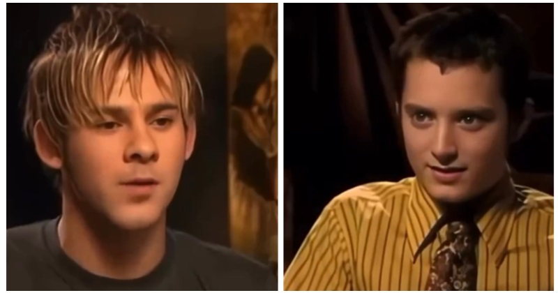 This bizarre clip from an old Elijah Wood prank interview is