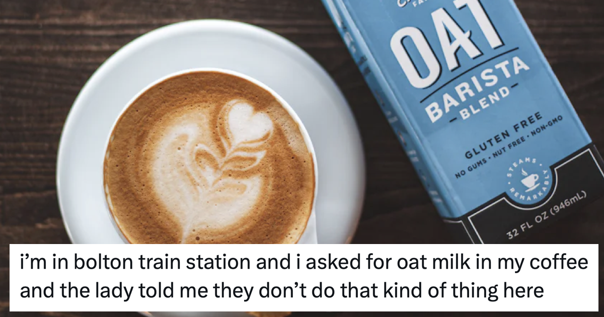This ill-fated request for oat milk at Bolton railway station got people sharing similar tales of no-nonsense service - The Poke