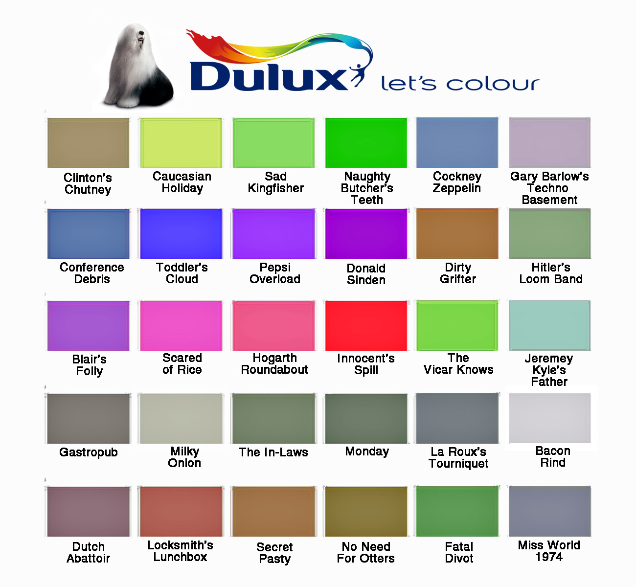 newDuluxColourchart The Poke The Poke